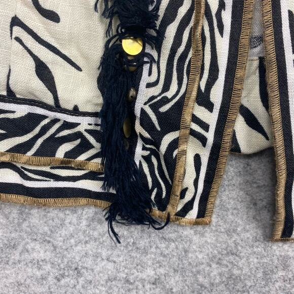 Chico’s jacket women’s L cardigan open Lagenlook geometric zebra boho‎ bold - Picture 5 of 11